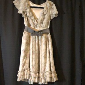 Dusty blue with floral design Steve Madden dress